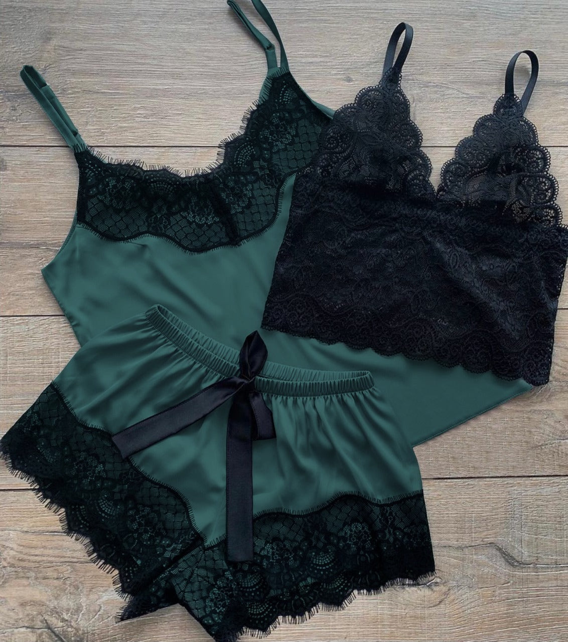 Conjunto Chloe Cetim 3 Peças
