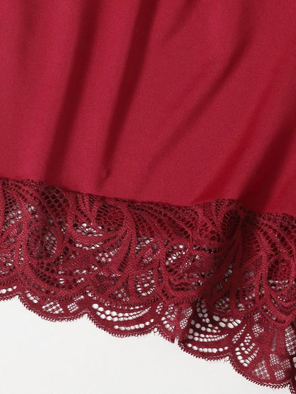 Babydoll Bia em Poliamida com Renda Confortável