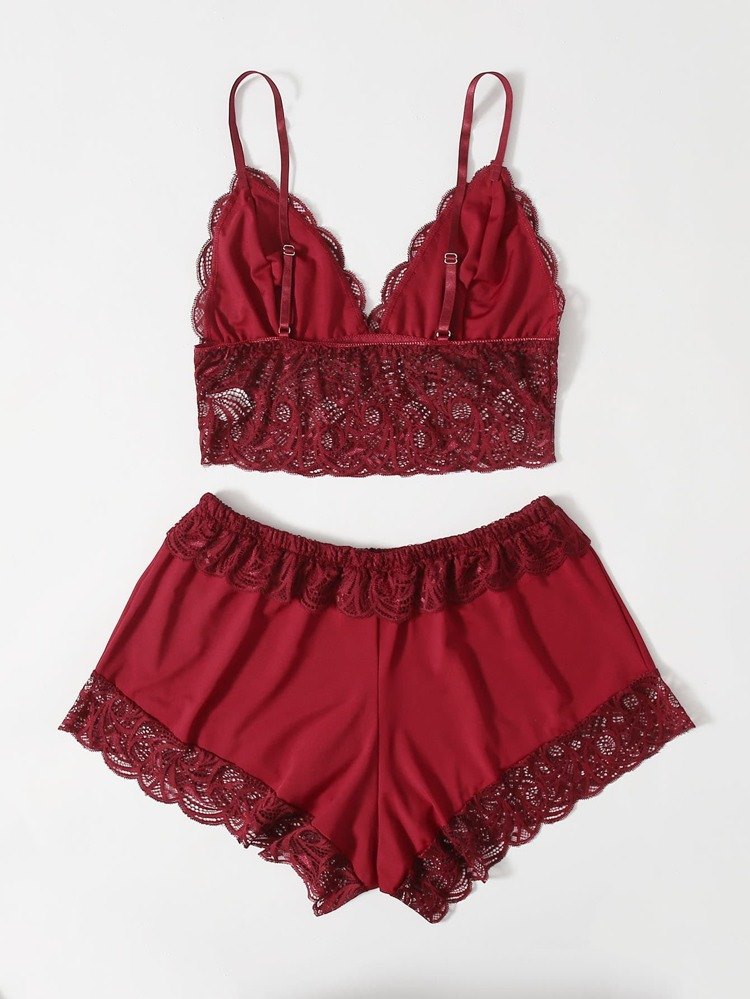 Babydoll Bia em Poliamida com Renda Confortável