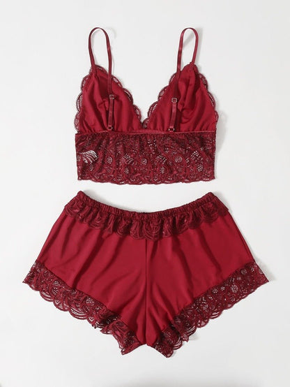 Babydoll Bia em Poliamida com Renda Confortável