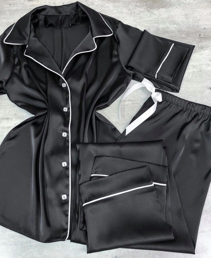 Pijama Angel Cetim Manga Longa Feminino